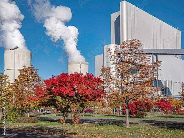 Obraz Kraftwerk im Herbst