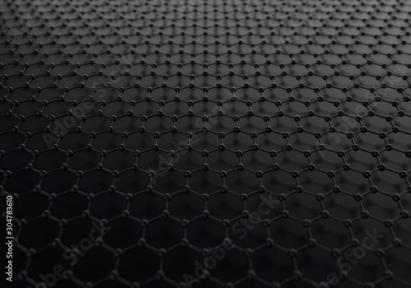 Obraz Black Carbon Molecule Background