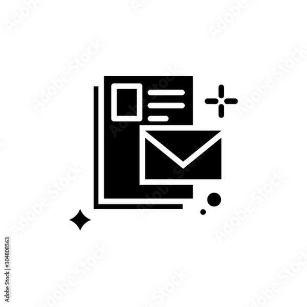 Fototapeta Letter Vector Glyph Icon