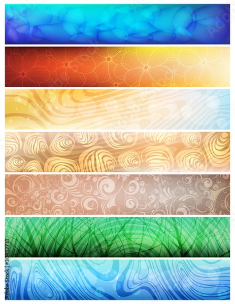 Fototapeta Creative design, nature theme vector banners. eps10