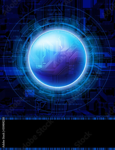 Obraz abstract  technology theme background. Eps 10