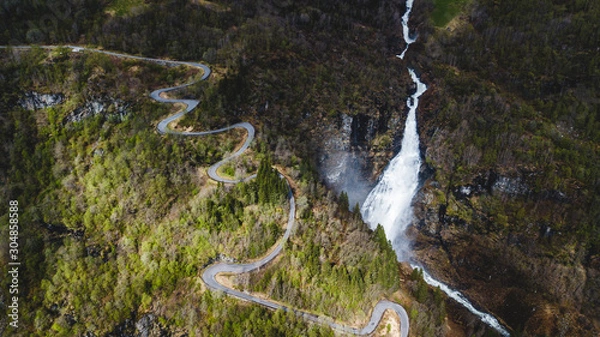 Obraz Stalheimskleiva in the mountains of Norway