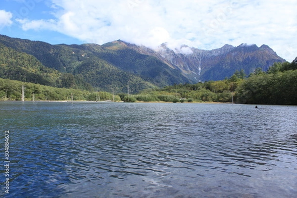 Obraz 大正池と穂高連峰