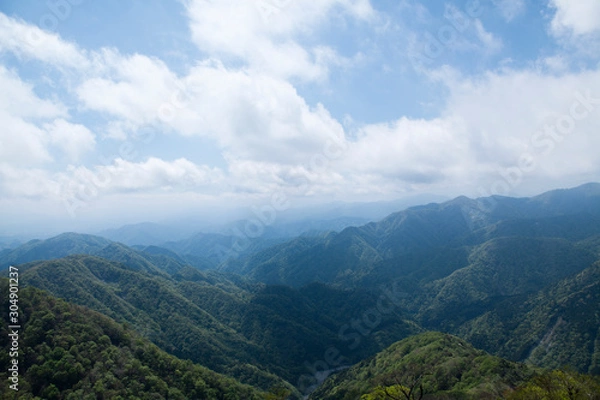 Obraz 丹沢の山々を望む