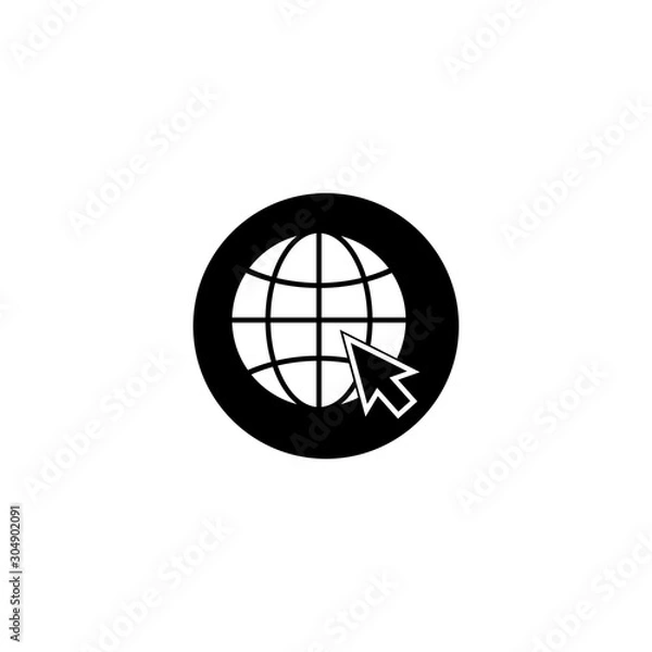 Fototapeta globe icon vector design symbol of go to web