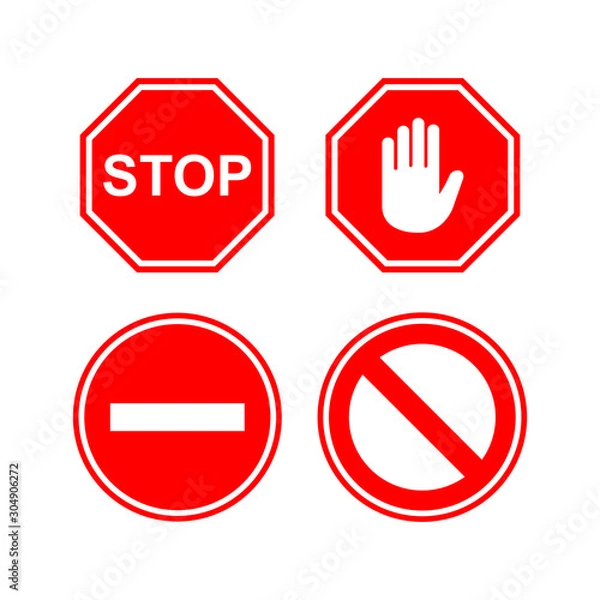 Obraz stop sign icon vector design symbol