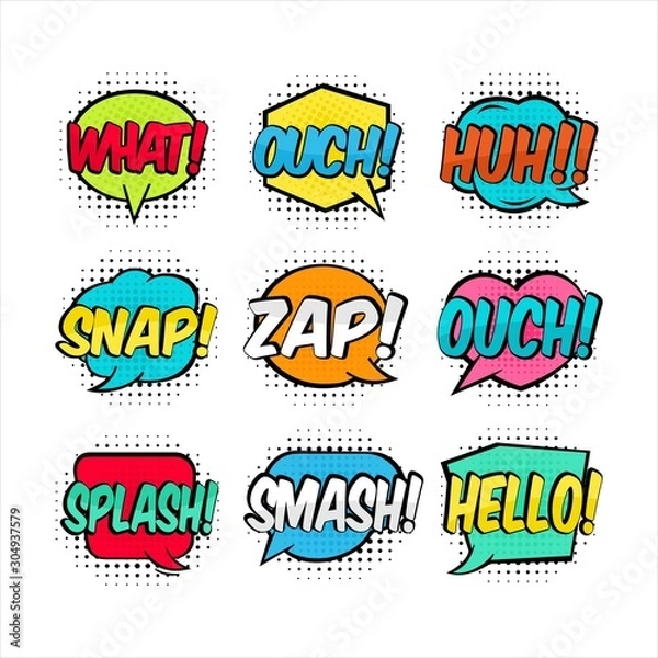 Fototapeta Baloon text pop vector design