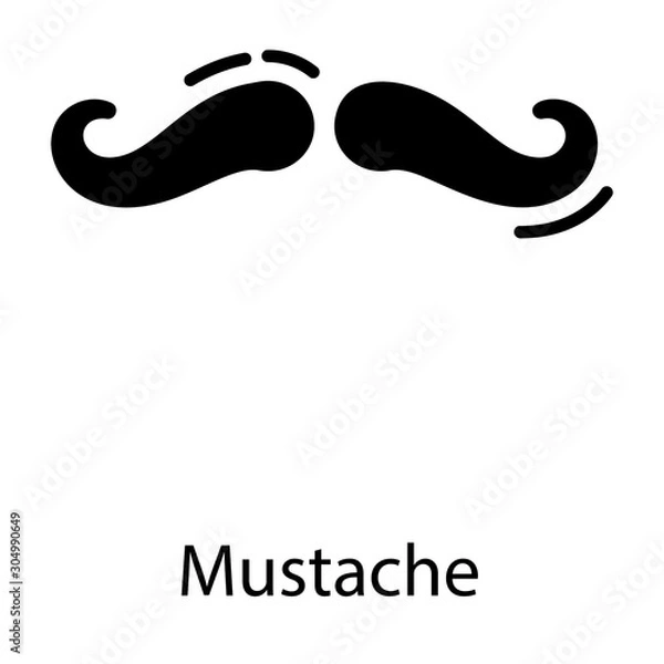 Obraz Mustache Solid Vector 
