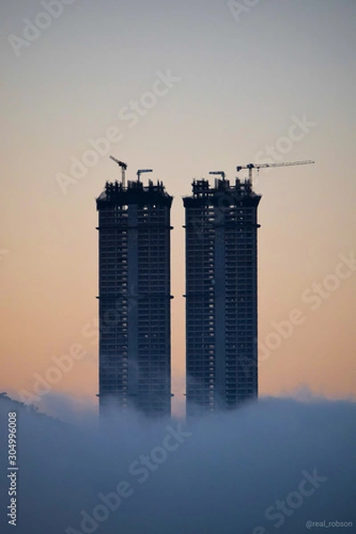 Obraz sunset over city