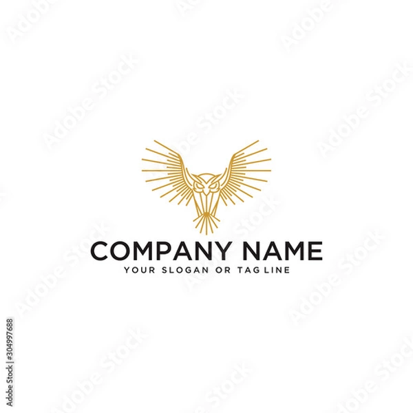 Obraz owl logo design vector template