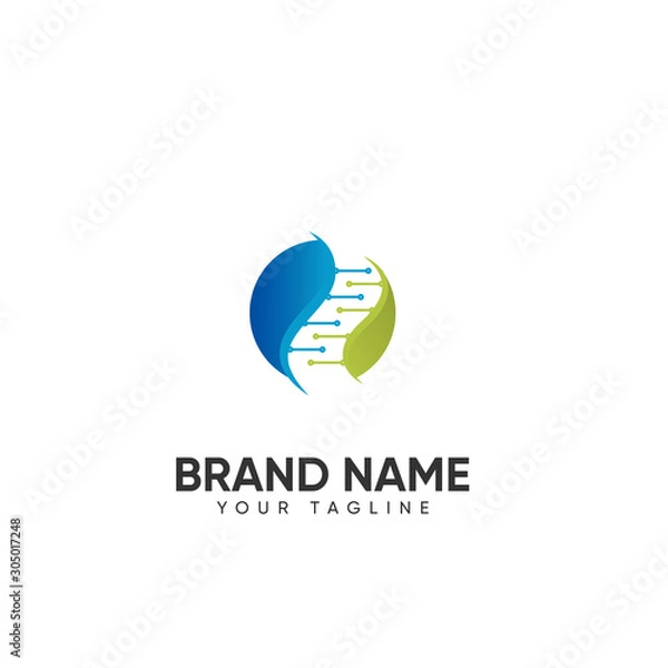 Fototapeta human leaf logo design
