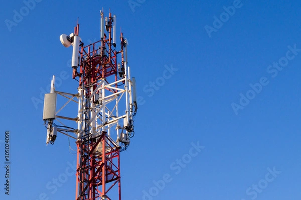 Fototapeta cellular antenna on sky background