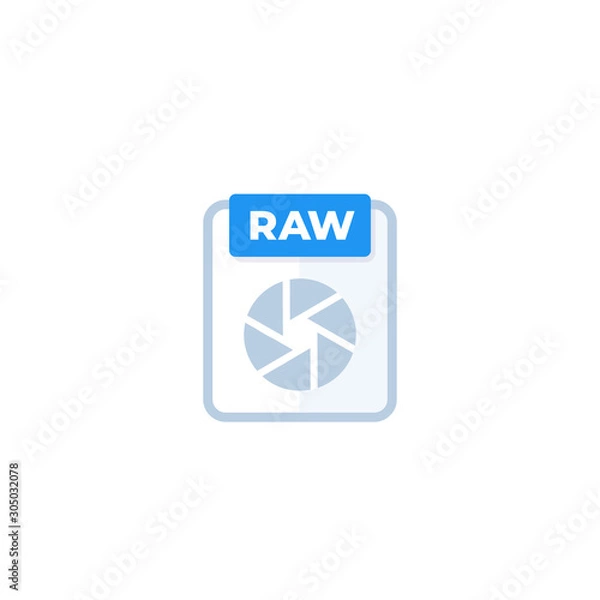 Fototapeta raw file icon, vector design