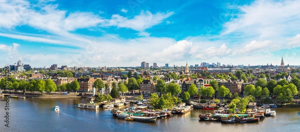 Fototapeta Panoramic view of Amsterdam