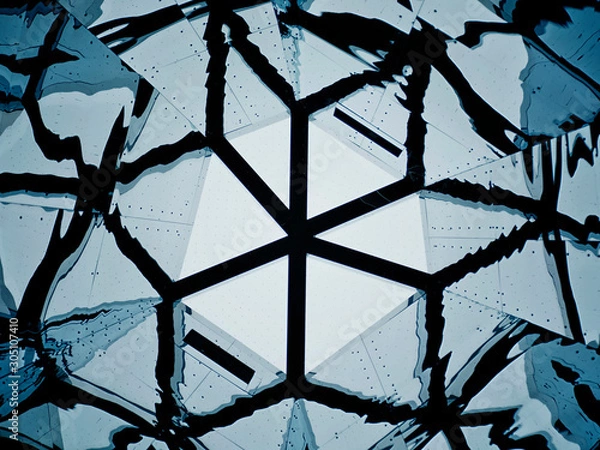 Obraz Modern interior with vibrant colours and reflections 