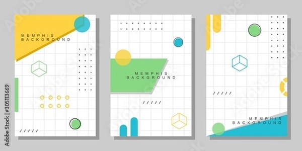 Obraz Memphis cover background
