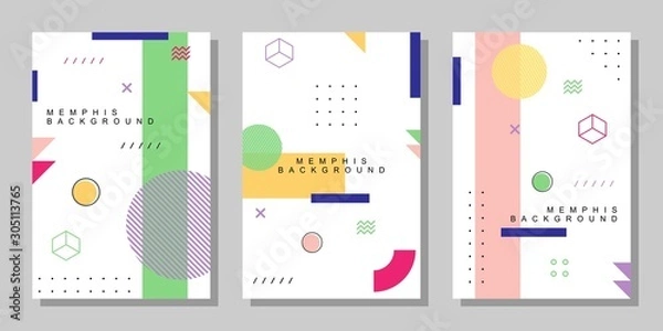 Obraz Memphis cover background