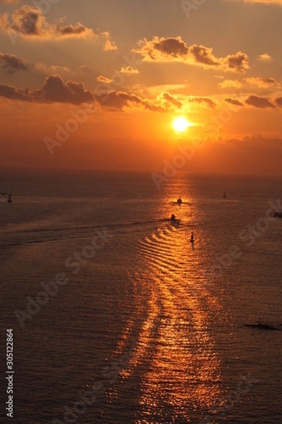 Obraz 城ヶ島大橋から眺める日の出