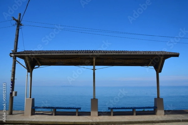 Obraz 海に近い駅