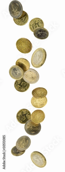 Obraz falling euro coins