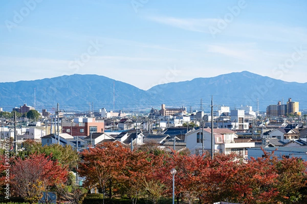 Obraz 大阪平野からみる金剛山・葛城山