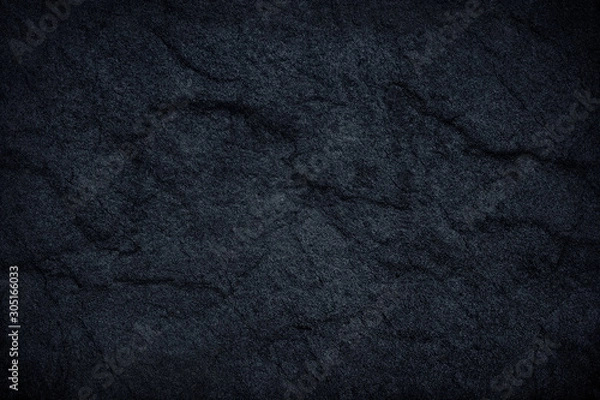 Fototapeta Dark grey black slate stone background or texture