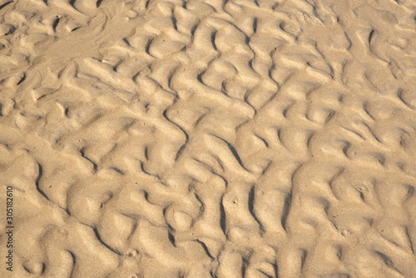 Obraz 파도가 만든 모래 해변의 패턴