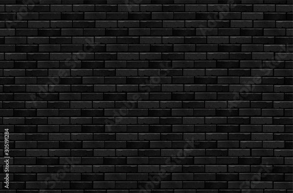 Obraz Black brick seamless pattern