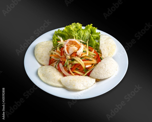 Fototapeta Vietnamese cuisine - a lot of it is borrowed from Chinese, Indian, French cuisines. The cuisine of this Asian country is diverse, nutritious and contributes to longevity. It is customary to cook it on