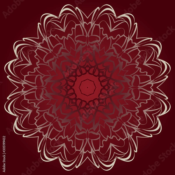 Obraz Ethnic round mandala flower pattern	