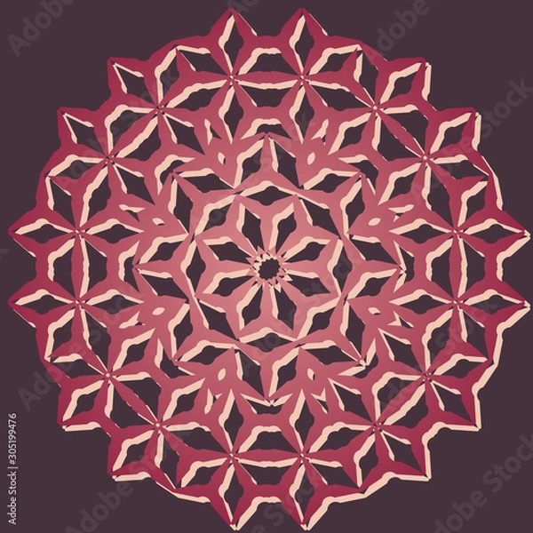Obraz Ethnic round mandala flower pattern	