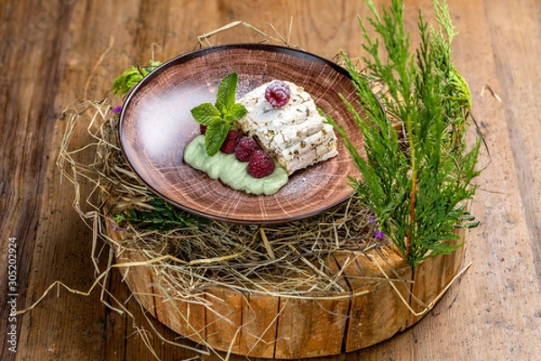 Fototapeta borscht soups with beef and tom yang with seafood