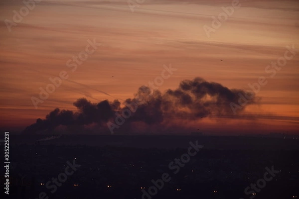 Obraz Sunset and fire