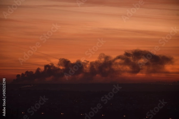 Obraz Sunset and fire