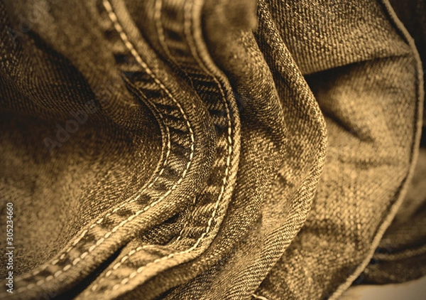 Obraz blue jeans double seams