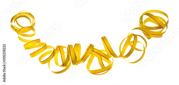 Obraz Bunte Luftschlangen vor einem weißen Hintergrund.