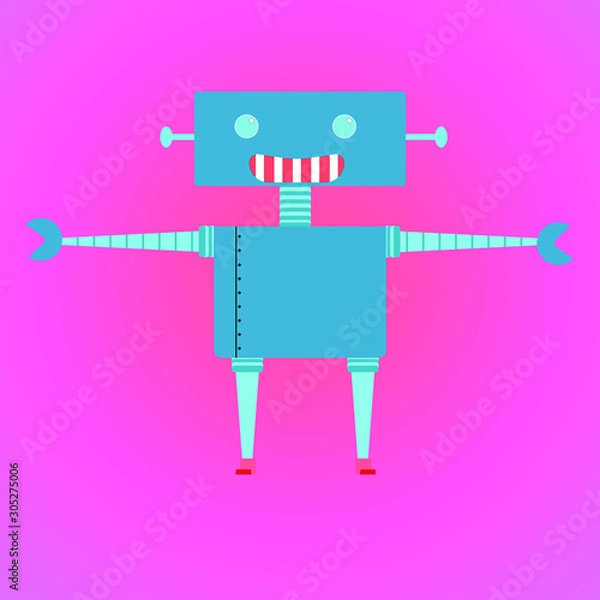 Obraz The robot in layers for rigging and animation