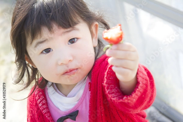 Obraz 苺と女の子