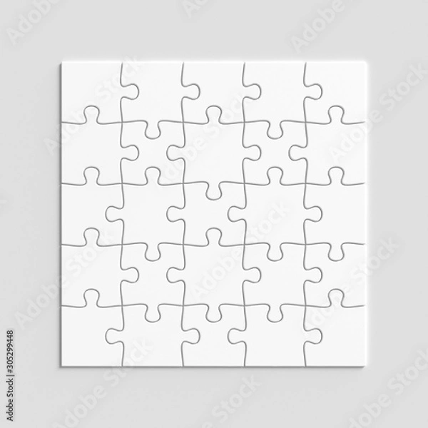 Obraz Jigsaw puzzle mockup