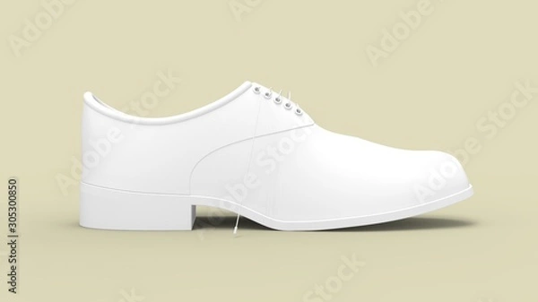 Fototapeta 3d rendering of a gentleman shoe isolated in studio background