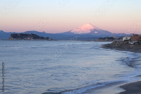 Obraz 紅富士と江ノ島