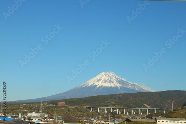 Obraz 東海道新幹線車窓からの富士山
