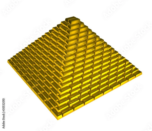 Obraz Gold ingots pyramid