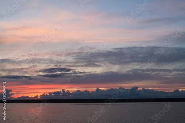 Obraz sunset over the river