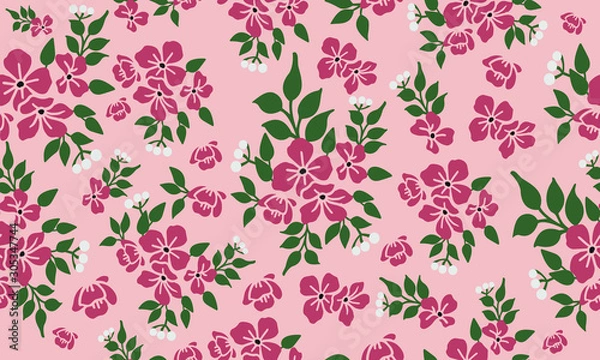 Obraz Artwork of pink flower, wallpaper of floral pattern background.