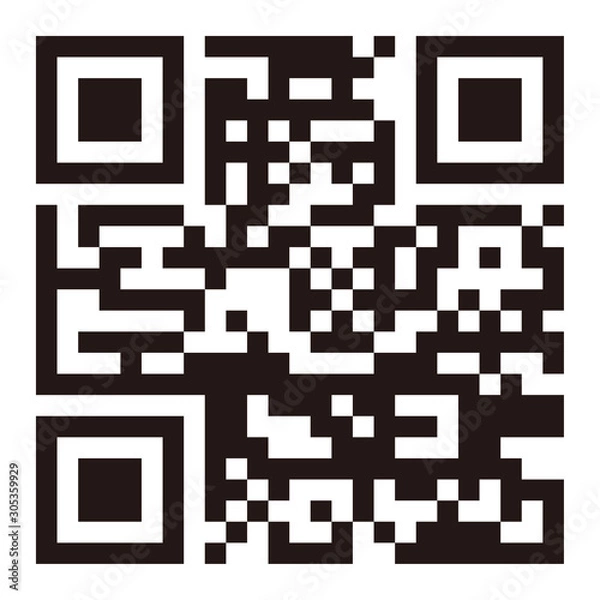 Fototapeta  QRコード 読み取り画面 ベクターイラスト