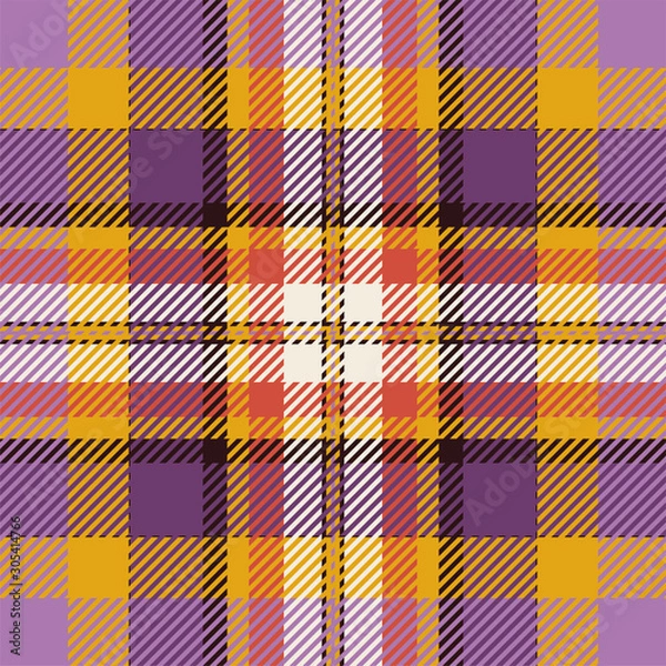 Obraz Tartan scotland seamless plaid pattern vector. Retro background fabric. Vintage check color square geometric texture.
