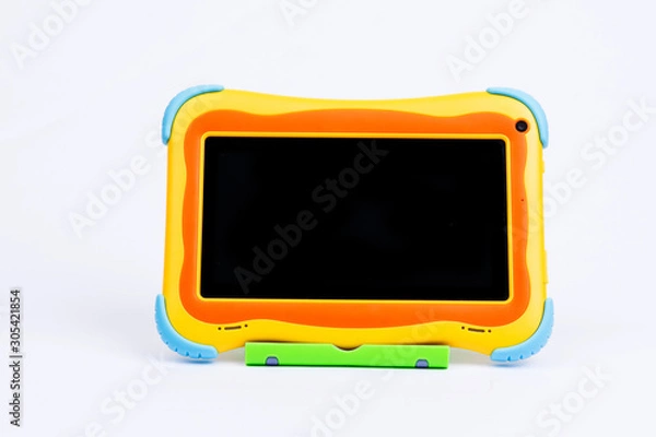Obraz Tablet for kids isolated on white background