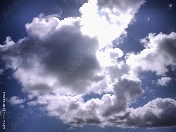 Obraz blue sky with clouds