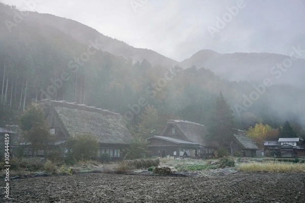 Obraz 朝の白川郷